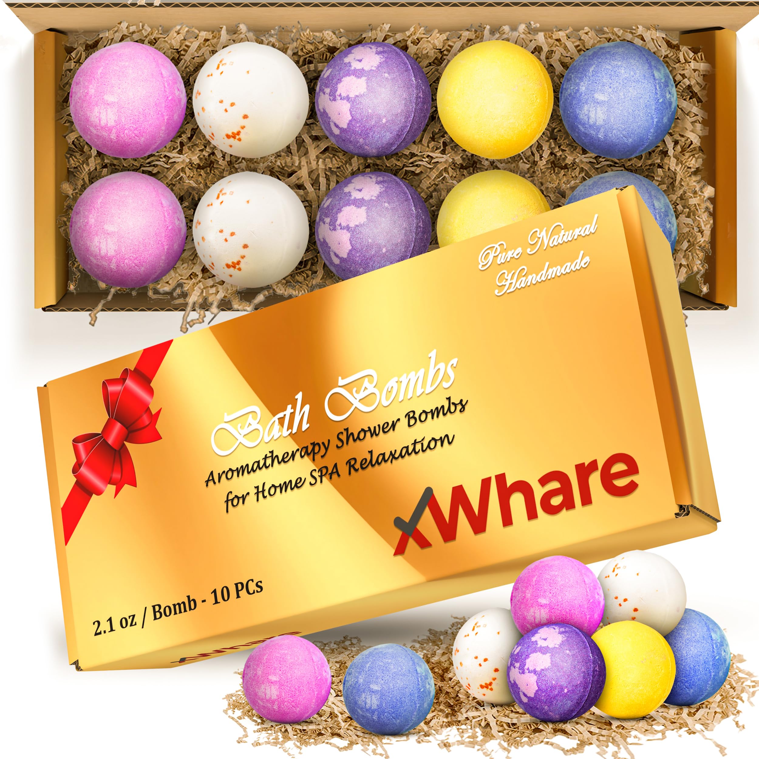Xwhare XXL bath bombs full set delivers spa-like relaxation at home.