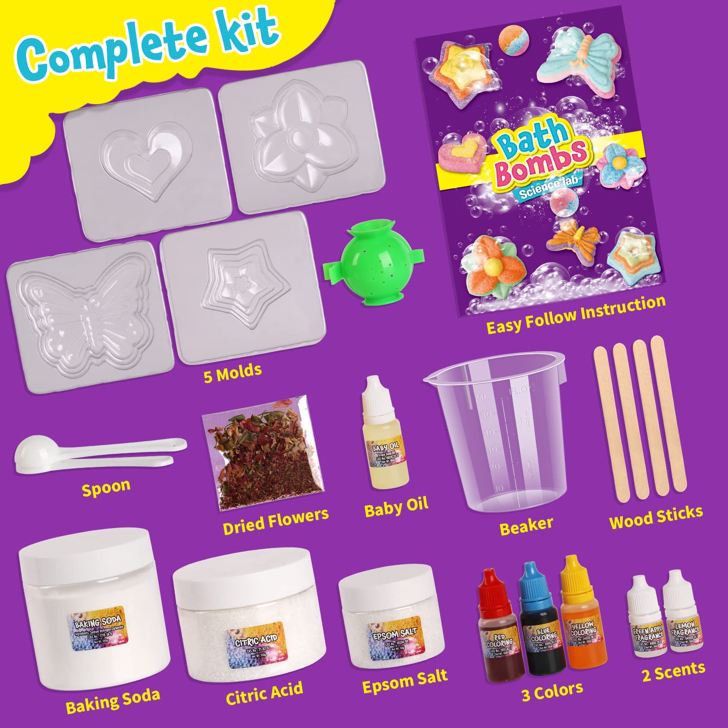 XX Bath Bombs instruction manual guides easy, mess-free project completion.