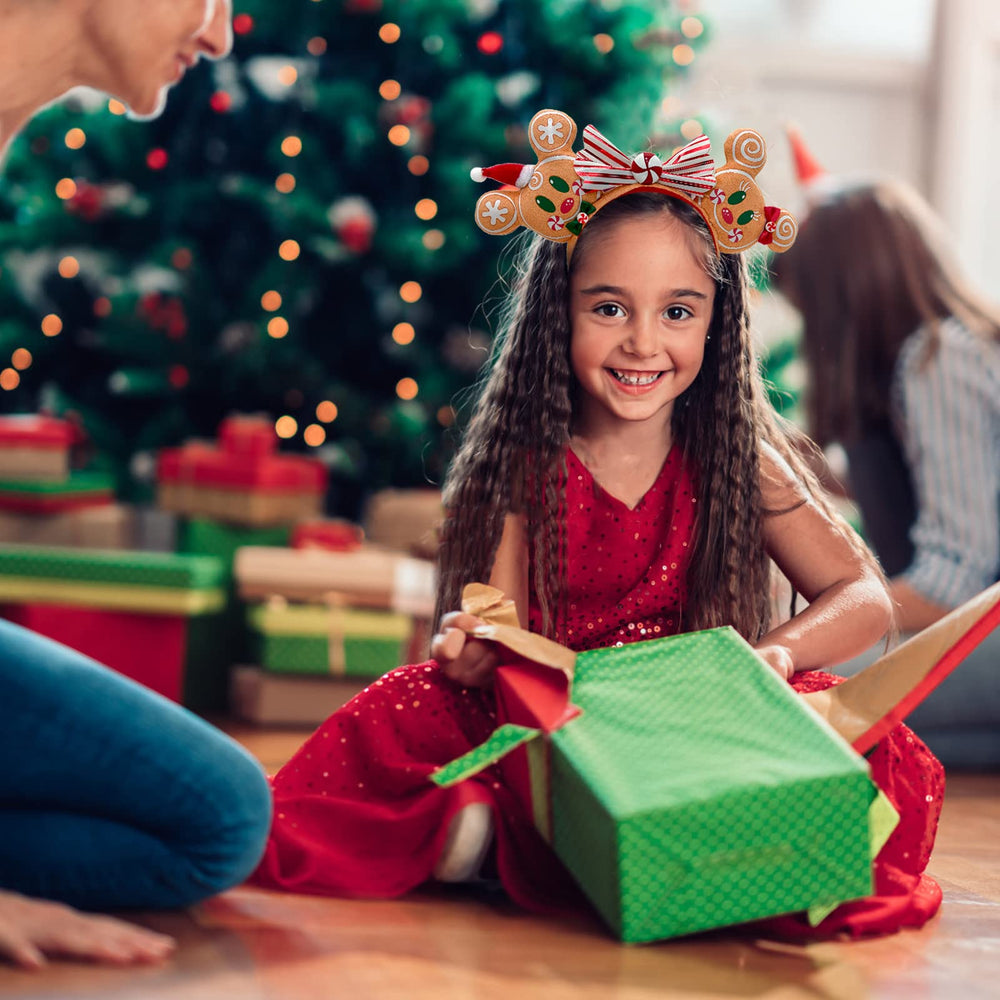 XXXPOWERXXX Christmas hairband glitter bow adds sparkle to holiday outfits.