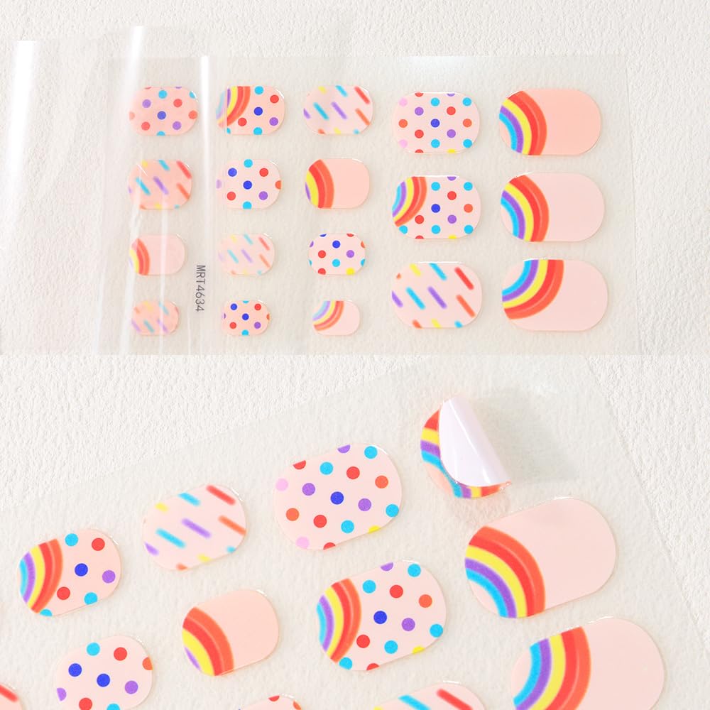 XZMeiLun 180-piece set of kids nail wraps enables creative daily looks.