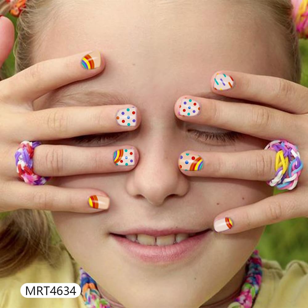 XZMeiLun animal-pattern nail wraps provide safe, self-adhesive kids nail art.