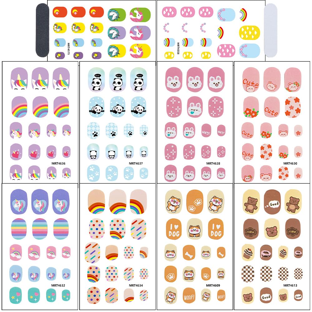XZMeiLun kids nail stickers with zoon patterns for easy, fun nail art.