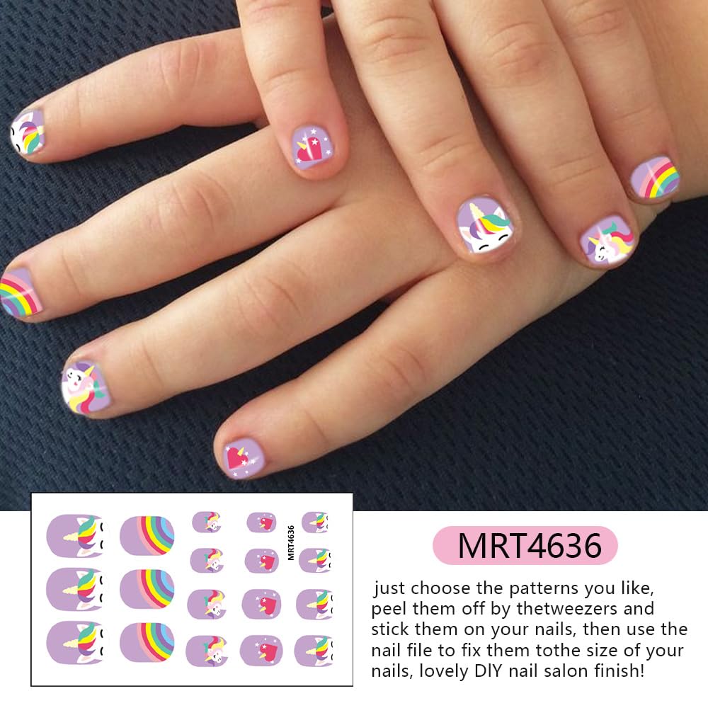 XZMeiLun safe-to-remove stickers protect nails during playtime.