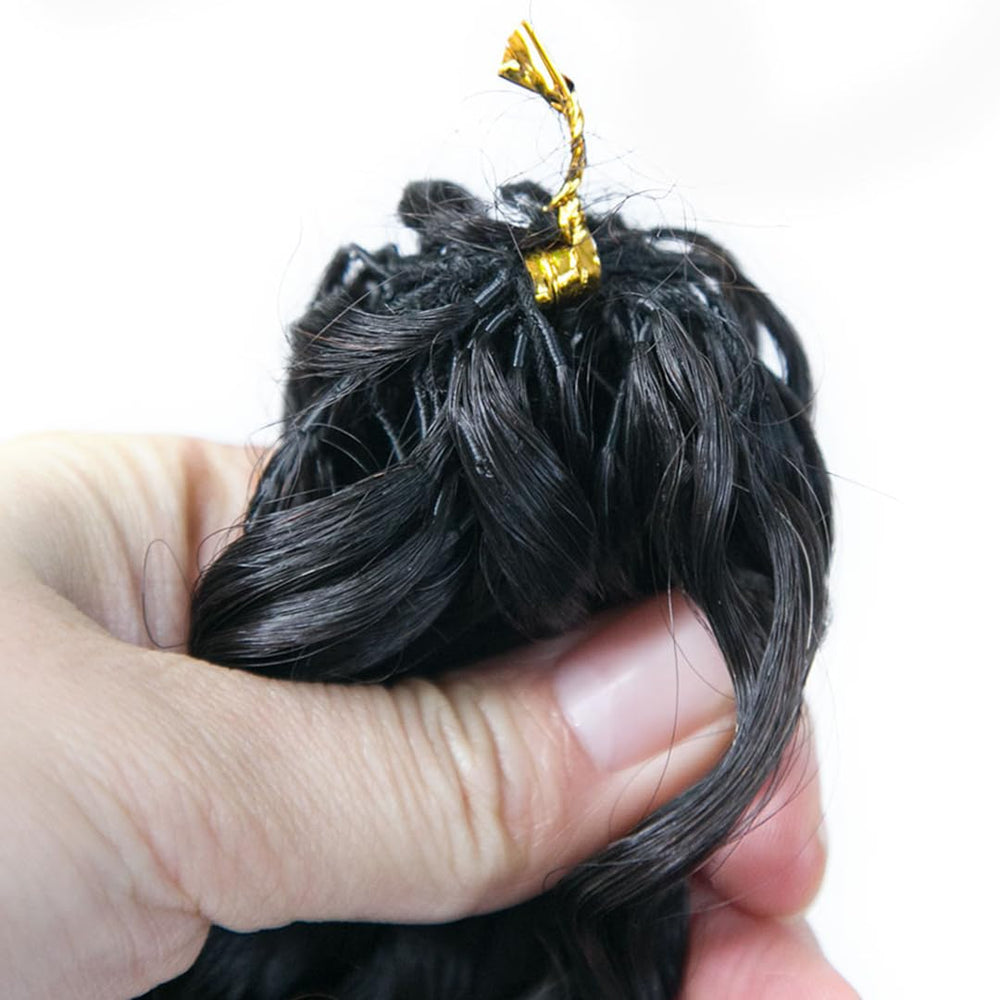 YWIGS easy-install pre-fluffed bundle demonstrating quick knotless setup.