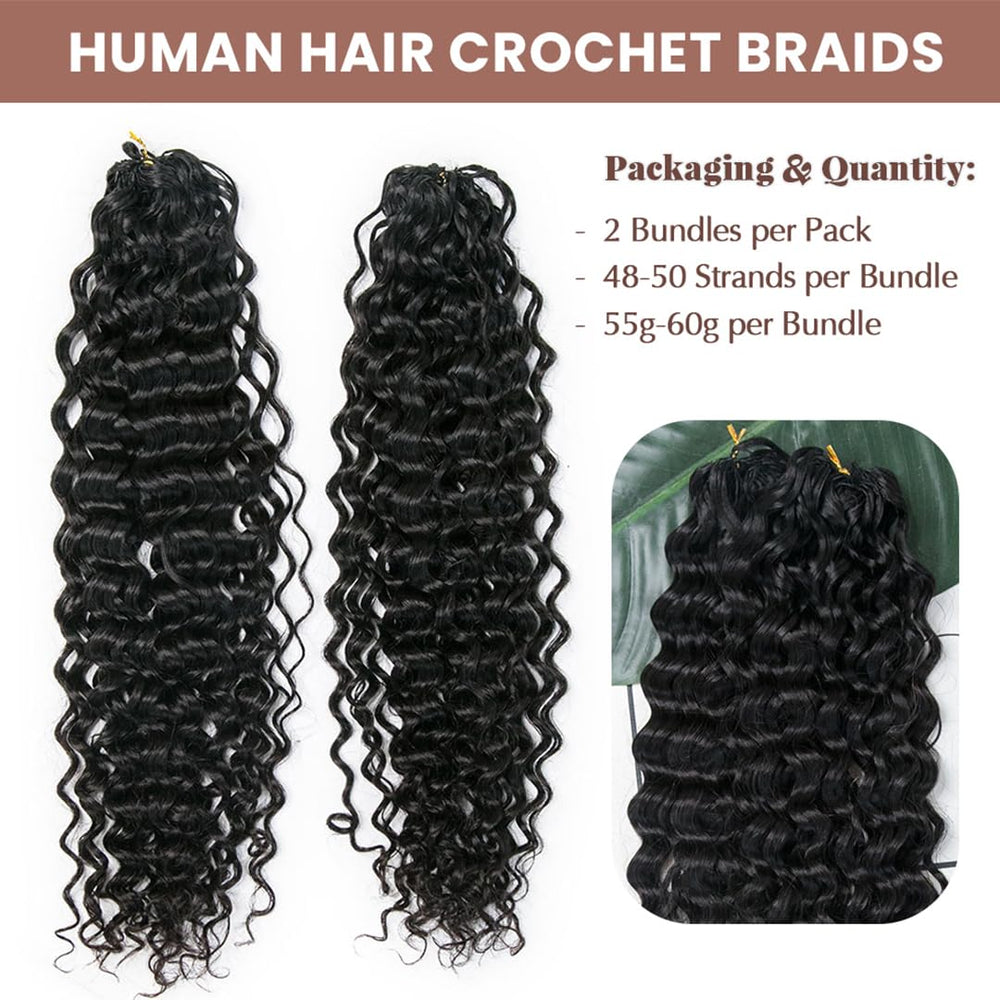 YWIGS pre-separated crochet hair bundle demonstrates quick, knotless installation.