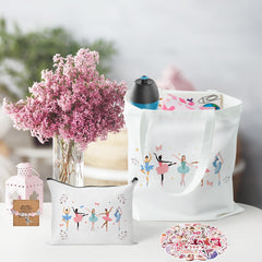 Y1tvei ballerina tote bag side view highlights durable canvas for daily use
