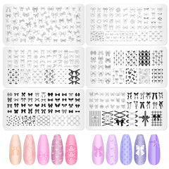 Y1tvei Bowknot plate pattern 1 enables precise, chic nail art ideas.