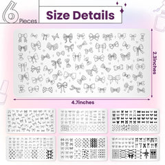 Y1tvei Bowknot plate pattern 3 delivers bold bow accents for stylish nails.