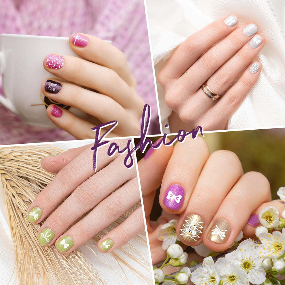 Y1tvei Bowknot plate pattern 6 is perfect for versatile nail art experimentation.