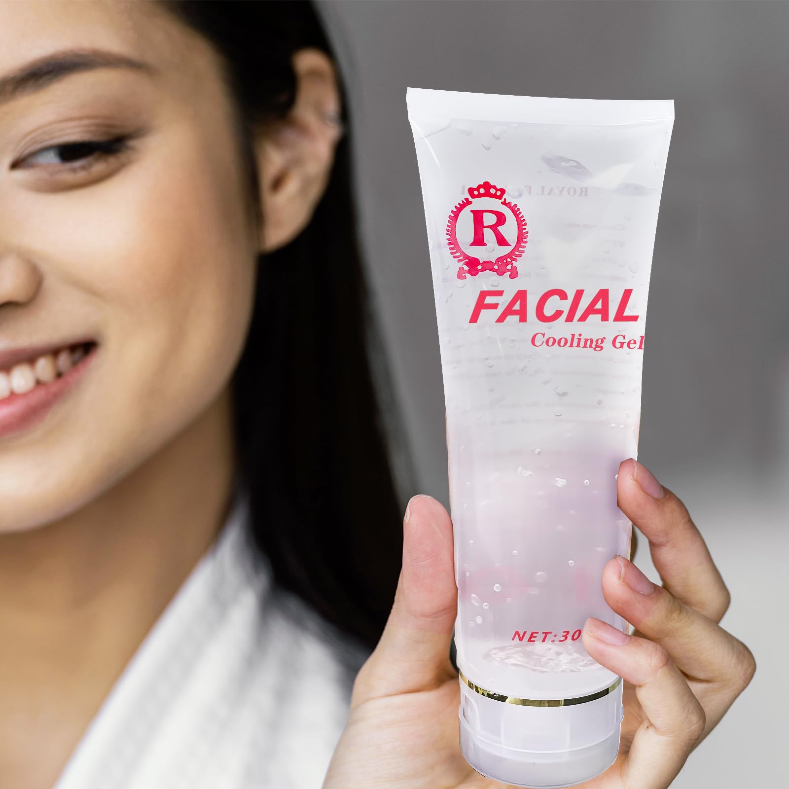 YMEYFAN handheld facial device use with conductive gel for salon-like results.