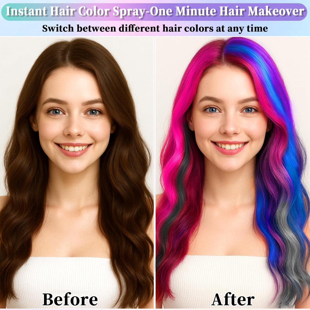 Yabacado 6-pack hair spray black for dramatic color and contrast