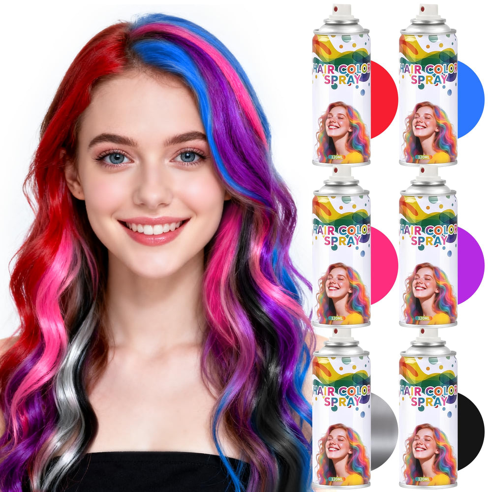 Yabacado 6-pack hair spray purple for all-day bold color
