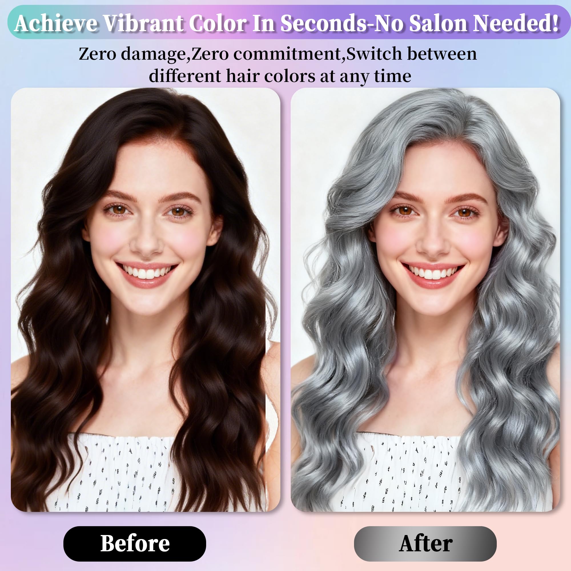 Yabacado gray hair spray mist creates easy, even coverage for all hair types.