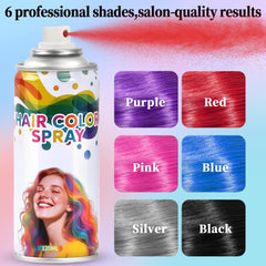 Yabacado pink hair spray washes out easily with one shampoo, leaving hair refreshed.