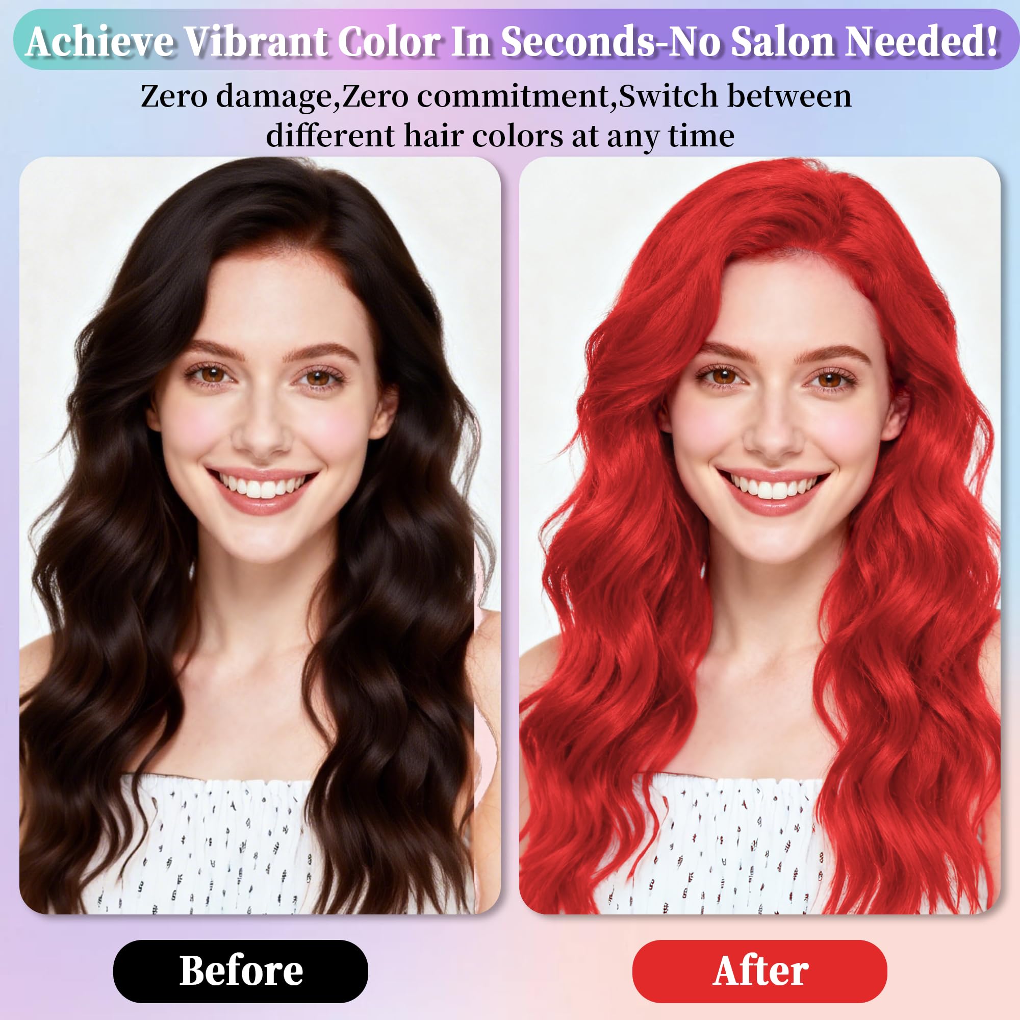 Yabacado Red Hair Spray bottle close-up shows bold shade