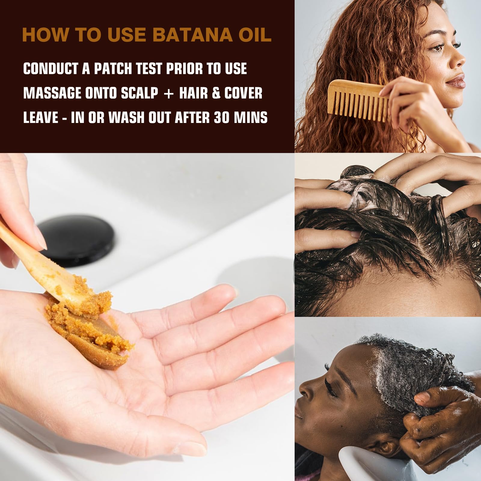Dropper dispensing Yacemira Batana Oil for a 15-second routine