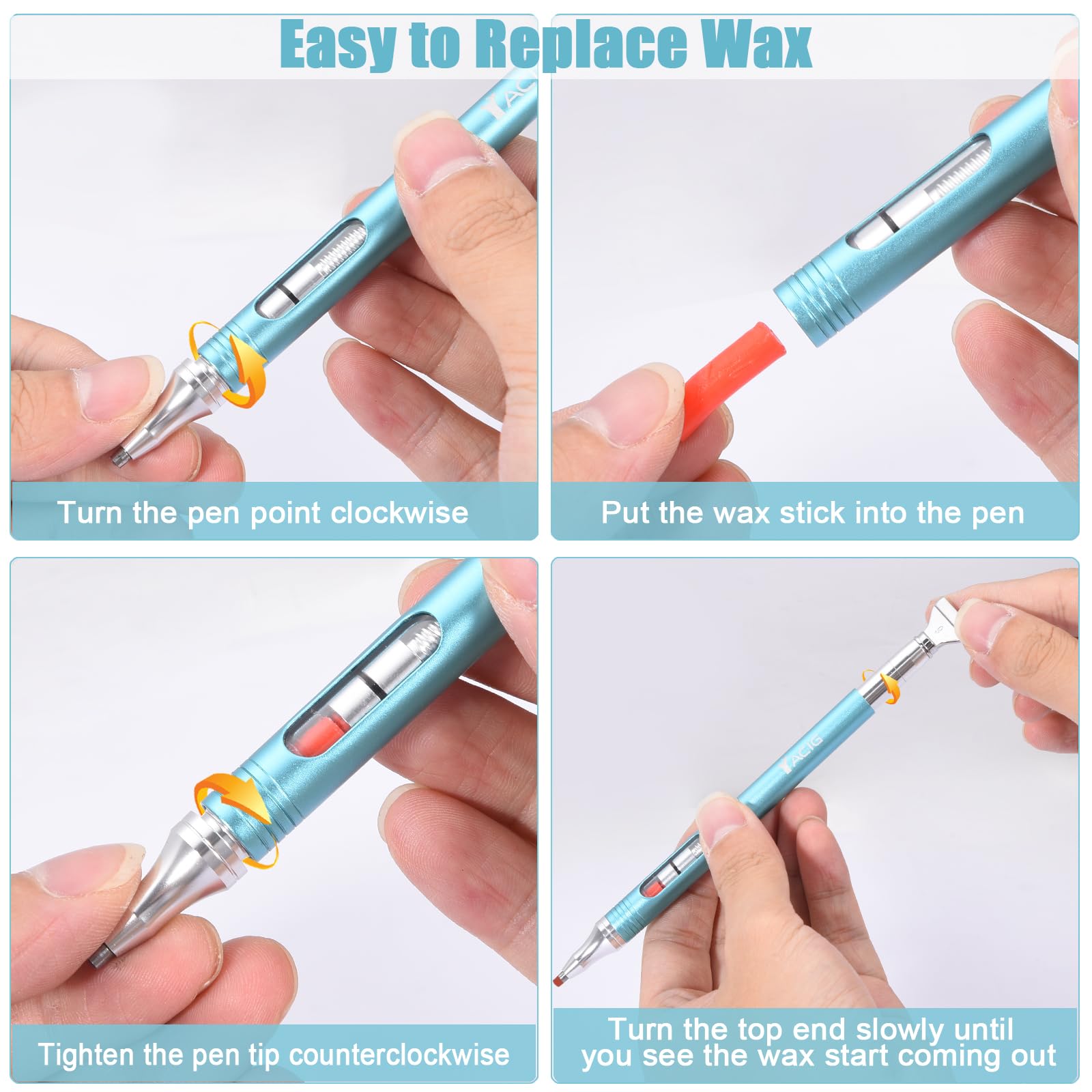 Yacig nail art and crafts tool, compatible with gems and embroidery.