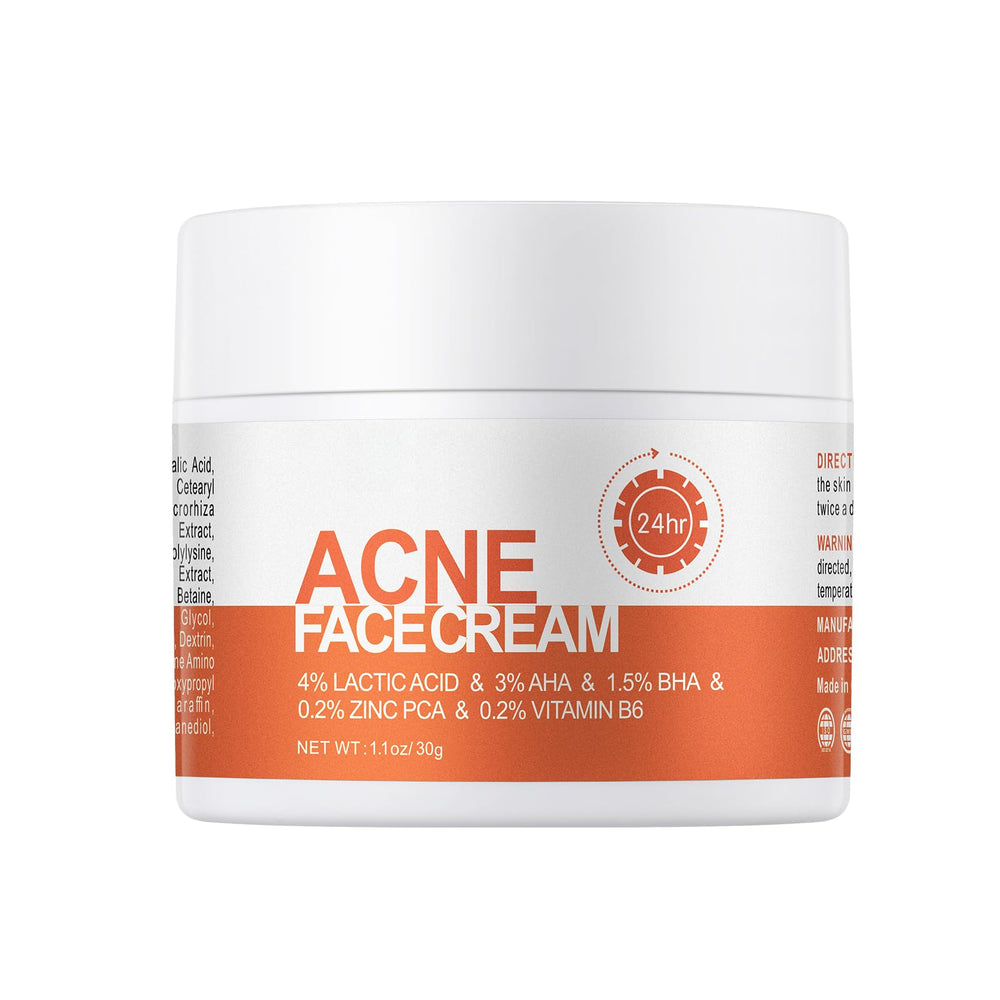 YAFUSIPE acne treatment cream on the face for gentle daily spot relief.