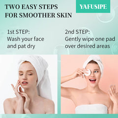 YAFUSIPE glycolic pads being applied to the face in a routine
