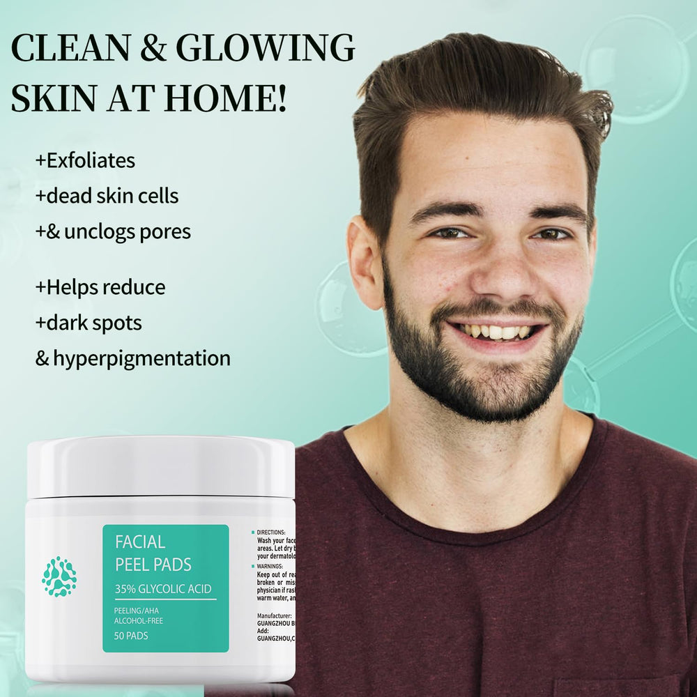 YAFUSIPE glycolic pads on skin after use, showing refreshed look