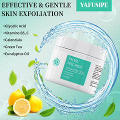 YAFUSIPE glycolic pads with menthol provide a cooling sensation during use