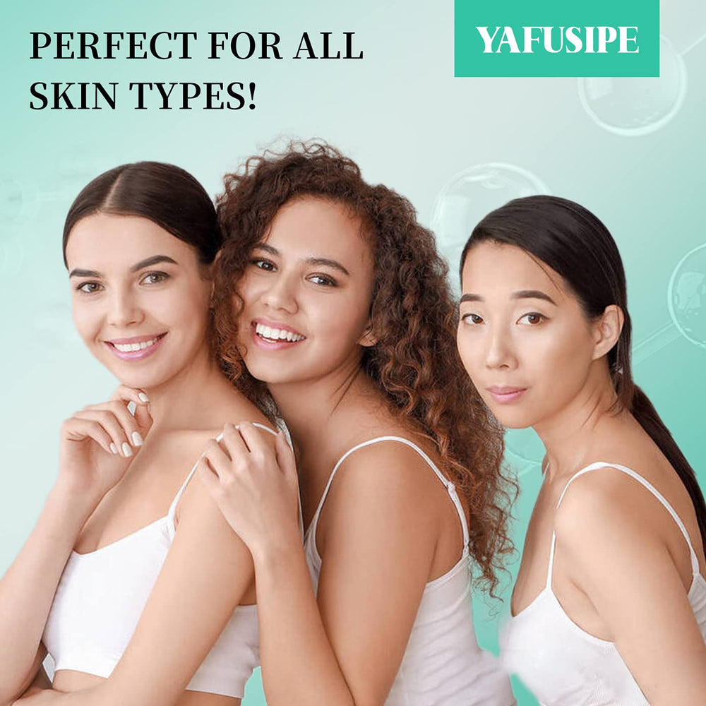 YAFUSIPE glycolic pads on textured skin suggesting smoother texture