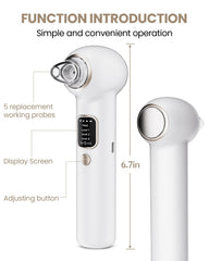 YAGETU white device with 3 suction levels suits different skin needs.