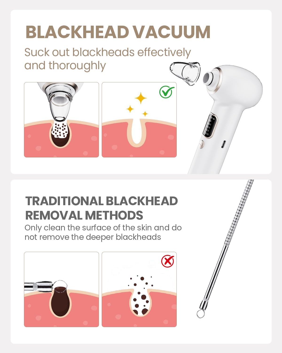 YAGETU white ergonomic handle enables comfortable, precise maneuvers.