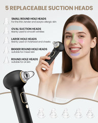 Yagetu pore vacuum digital display shows precise level control during use.