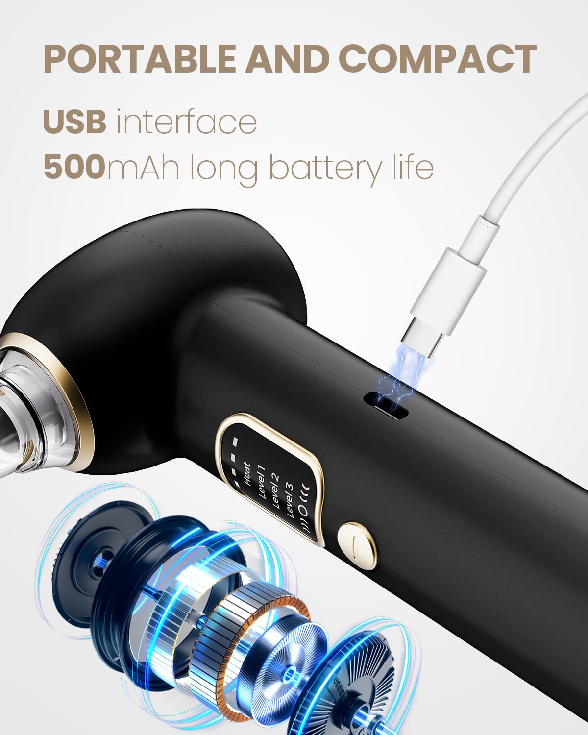 Yagetu pore vacuum in use captures easy precise facial treatment.