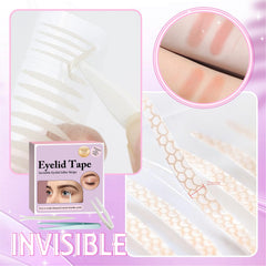 YAGUVI eyelid lifter strip application close-up emphasizes thin, breathable, and waterproof adhesive.