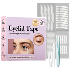 YAGUVI eyelid tape close-up reveals invisible skin-tone material for a natural-looking lift.