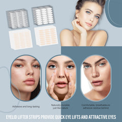YAGUVI eyelid tape applied on eyelid for natural lift during use