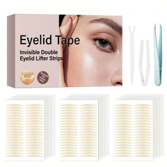 YAGUVI Eyelid Tape packaging close-up showing skin-friendly design and clear instructions.
