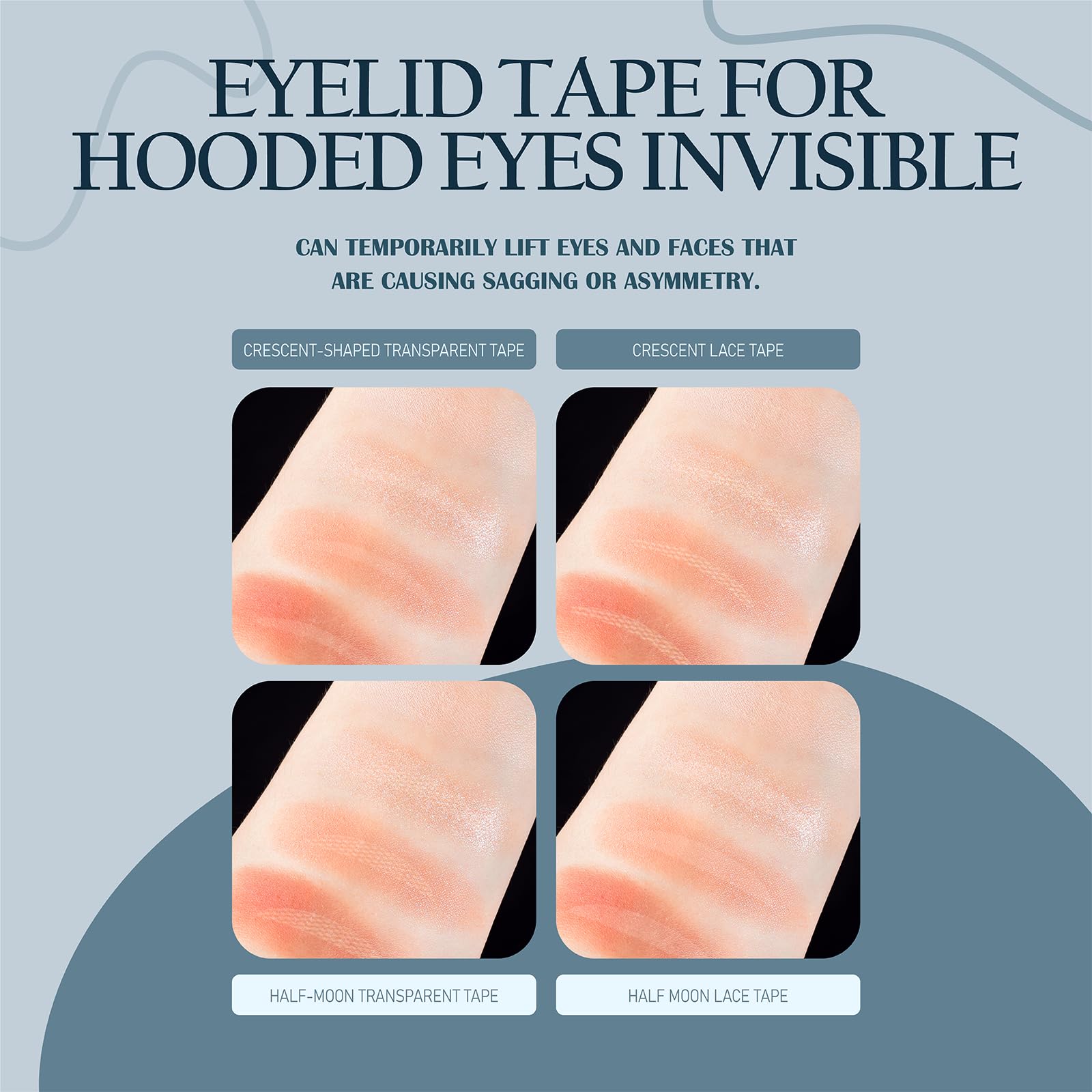 YAGUVI included tweezers for clean eyelid-tape handling