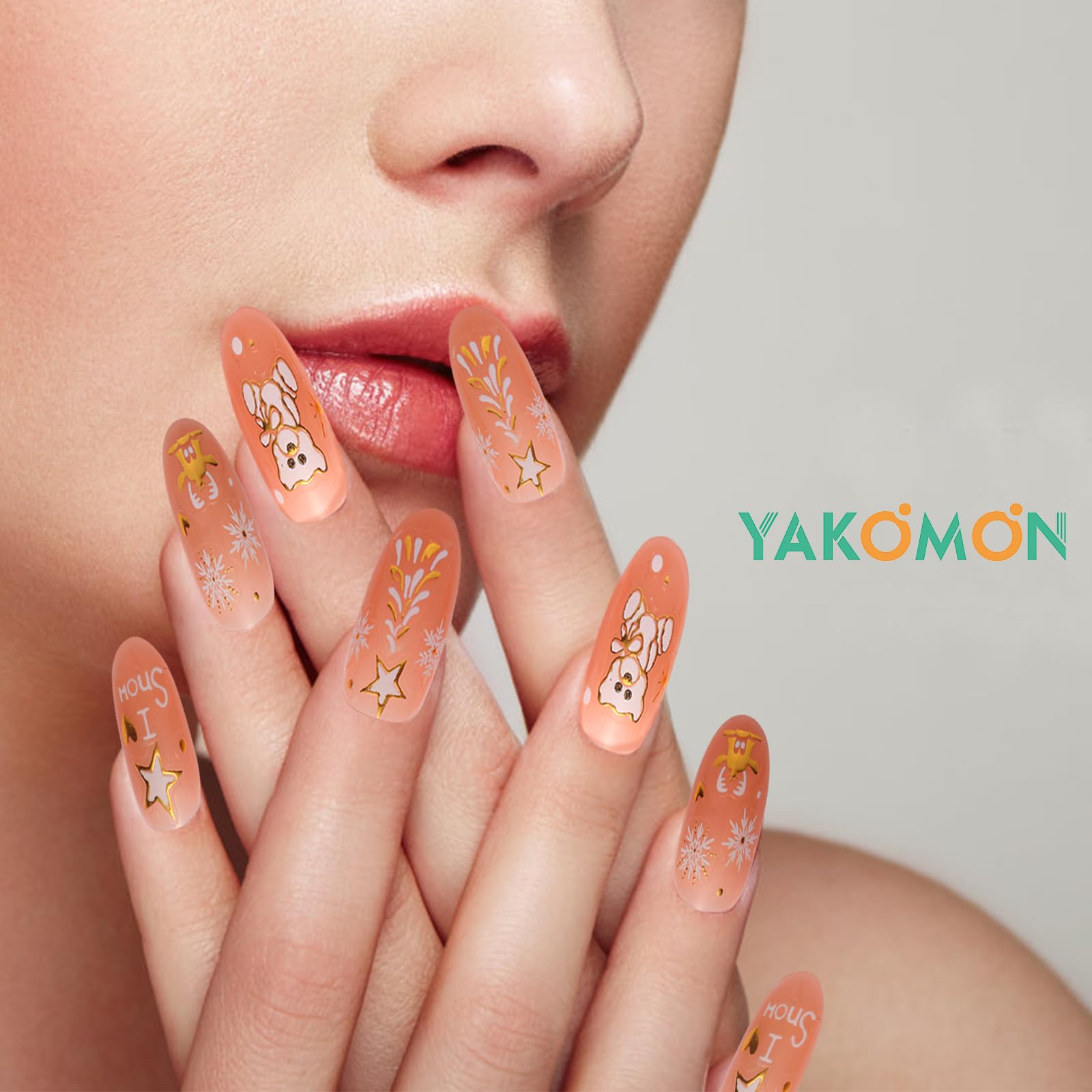 Yakomon Christmas decals can decorate nails, phones, or DIY crafts.