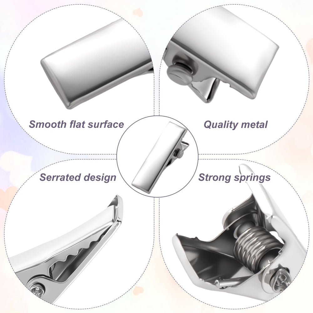 YALOJE metal alligator clip, smooth finish, rust-resistant for long use.