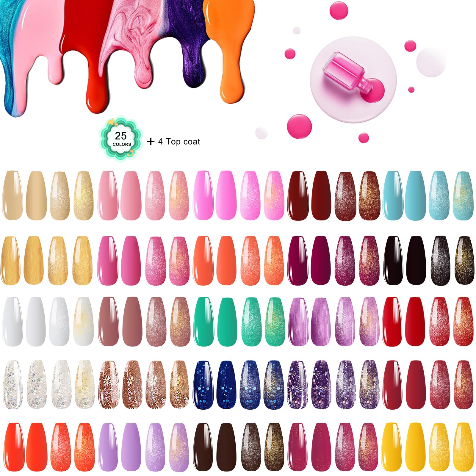 YALSYNY nail decorations and tool set for professional-looking at-home manicures.