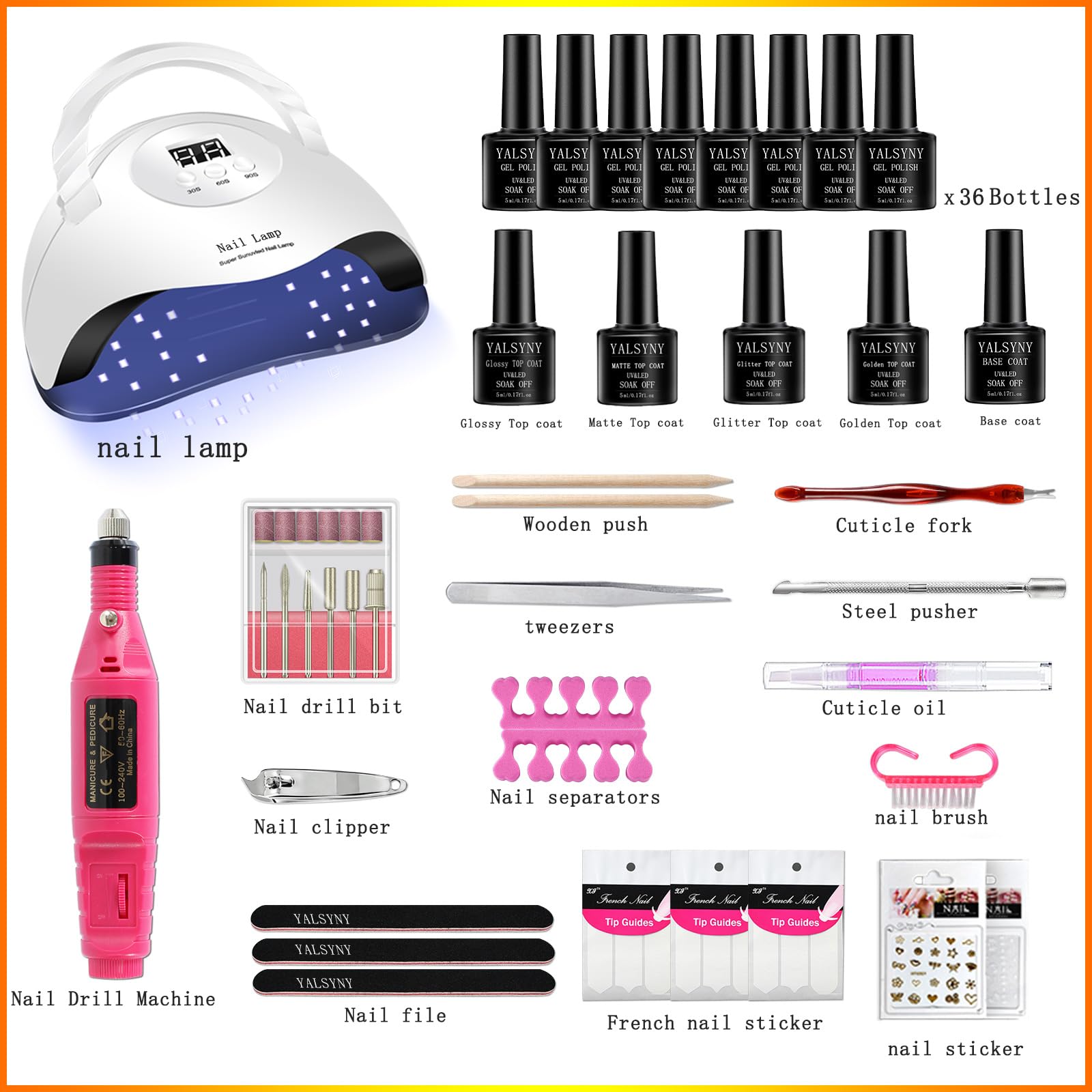YALSYNY electric nail drill with adjustable speed aids precision and cuticle care