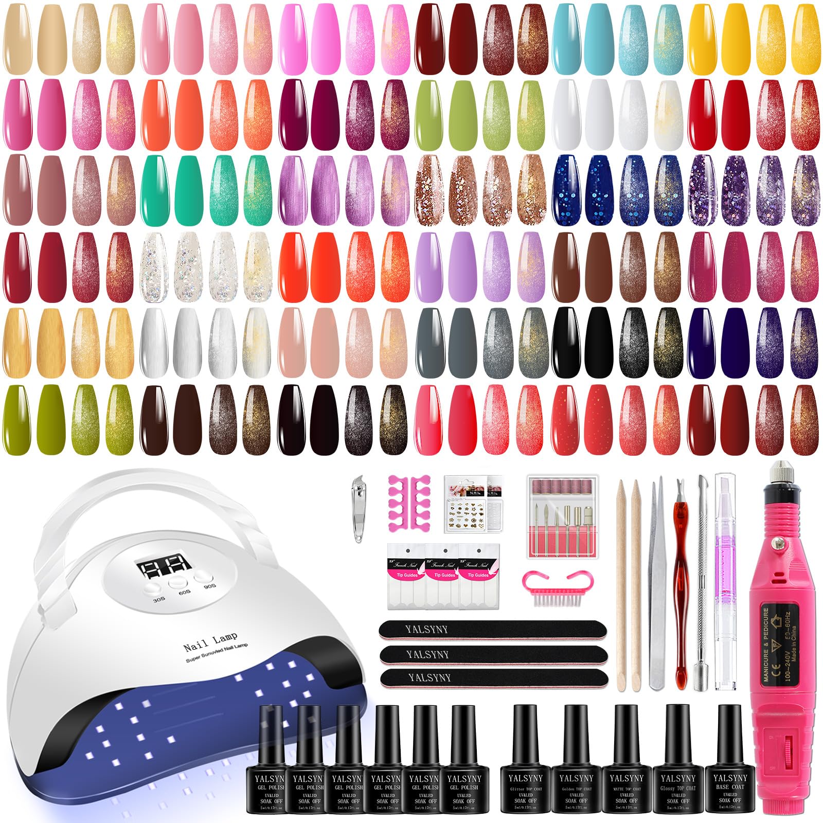 YALSYNY nail polish kit with UV lamp enables salon-grade at-home manicures