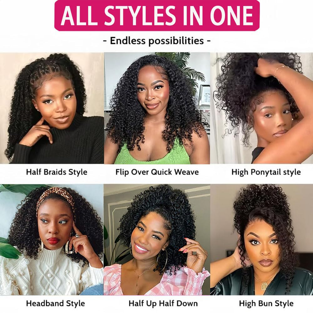 yamduly half wig invisible hairline closeup reveals seamless blend