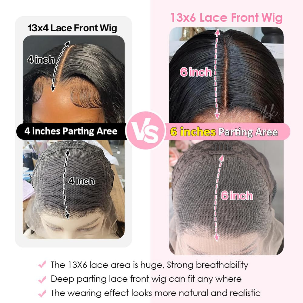 Yamikk 180-density body wave wig full look with natural weight and bounce.