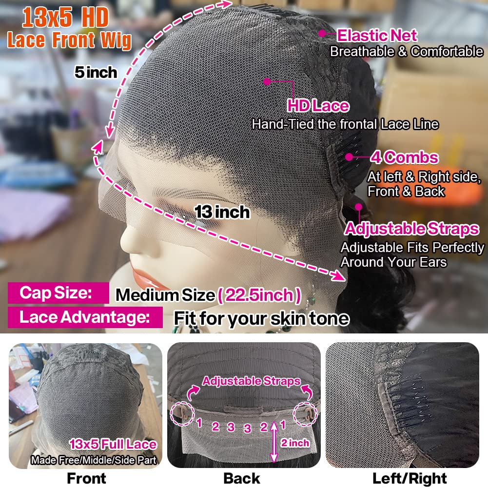 Yamikk 28-inch body wave length side view showcases dramatic length and volume