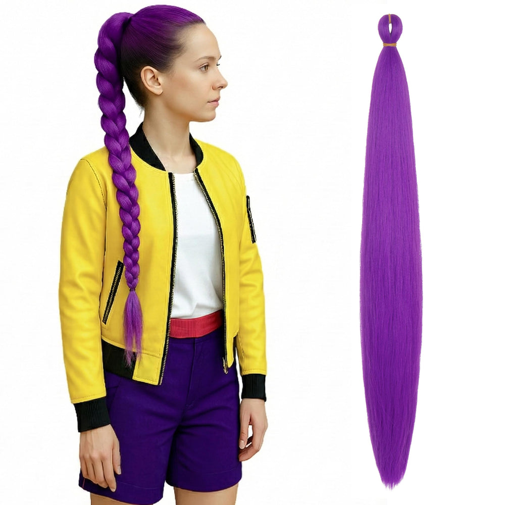 Yan Dream long purple braiding hair 24inch pack for vibrant party looks and easy braiding.