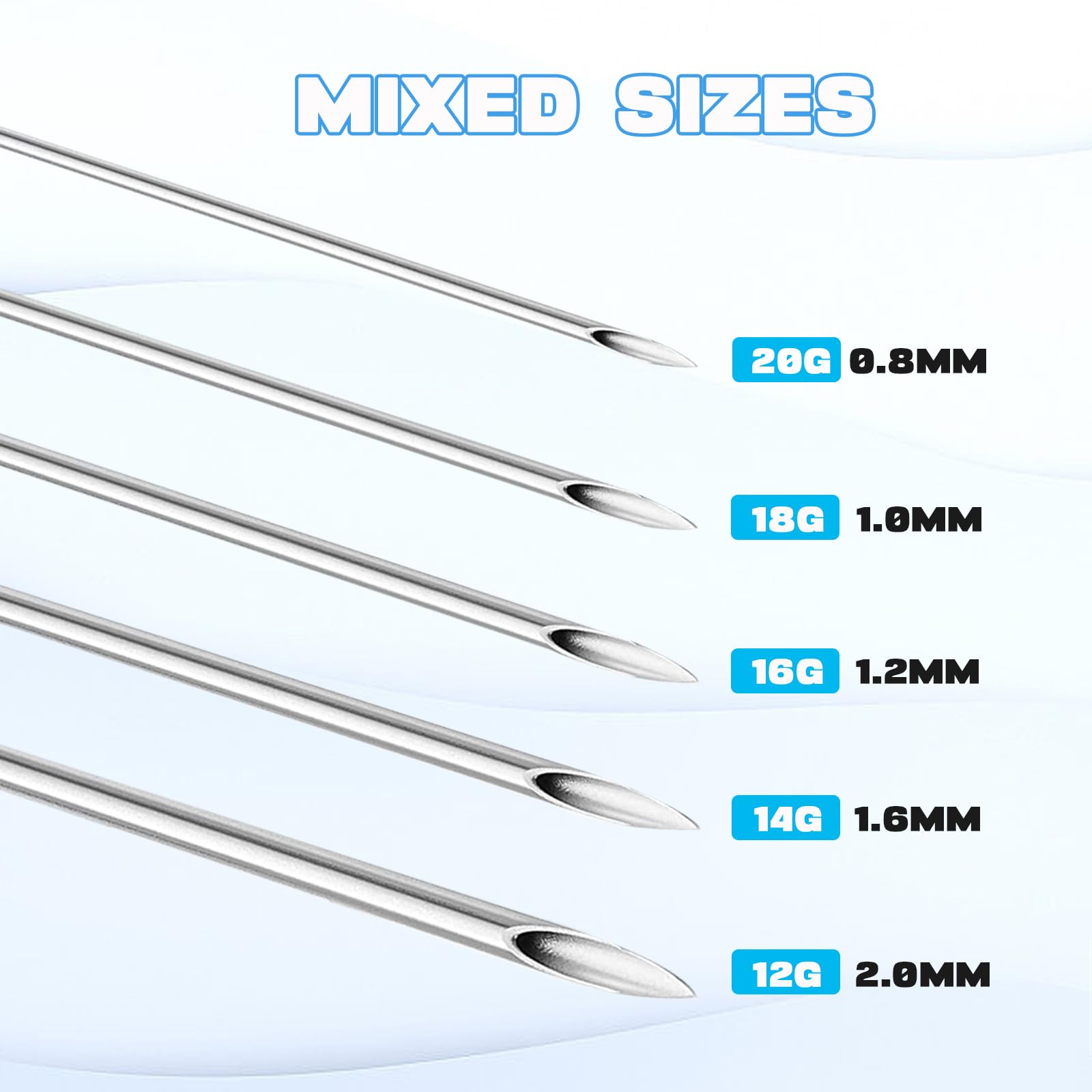 Yangna 316L stainless hollow needle with smooth tip for comfortable insertion.