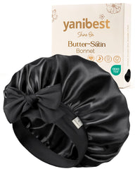 YANIBEST adjustable satin bonnet for sleep offers secure fit and gentle hair protection overnight