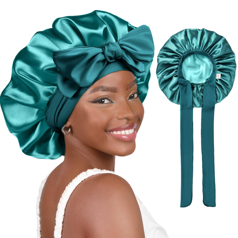 YANIBEST adjustable-satin-bonnet-tie-band protects hairstyles overnight with a comfy fit.