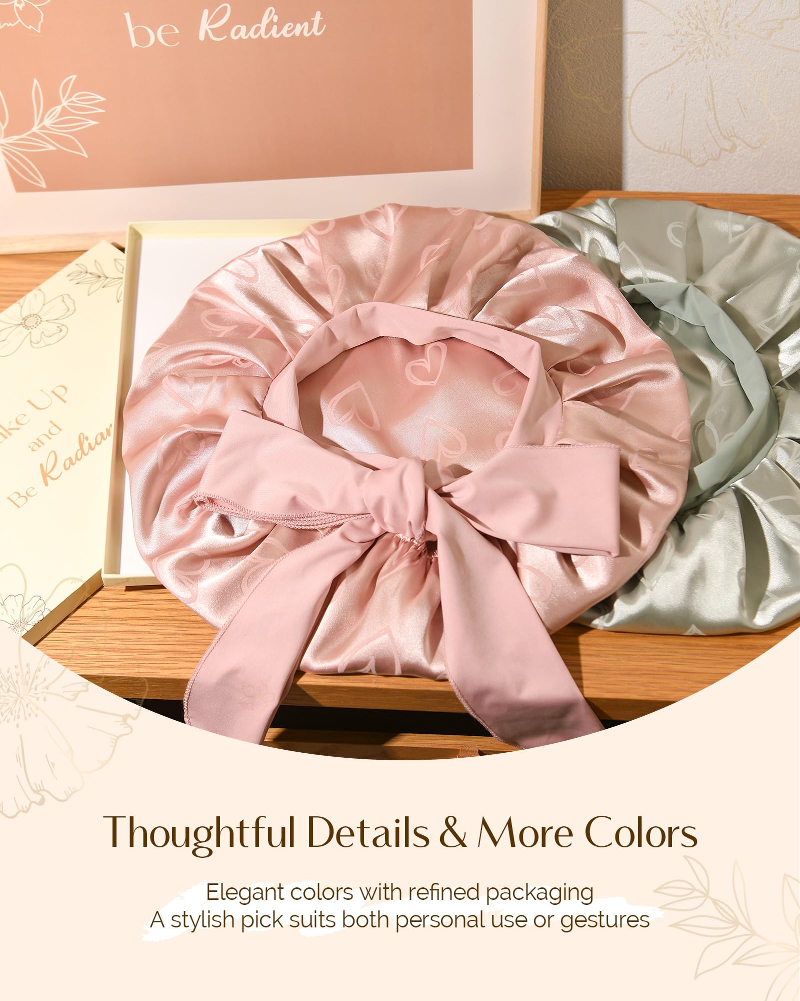 YANIBEST reversible bonnet surface close-up showcases smooth texture and sheen.