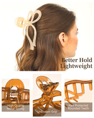 Yanibest bow clip with easy-grab handle for quick daily styling