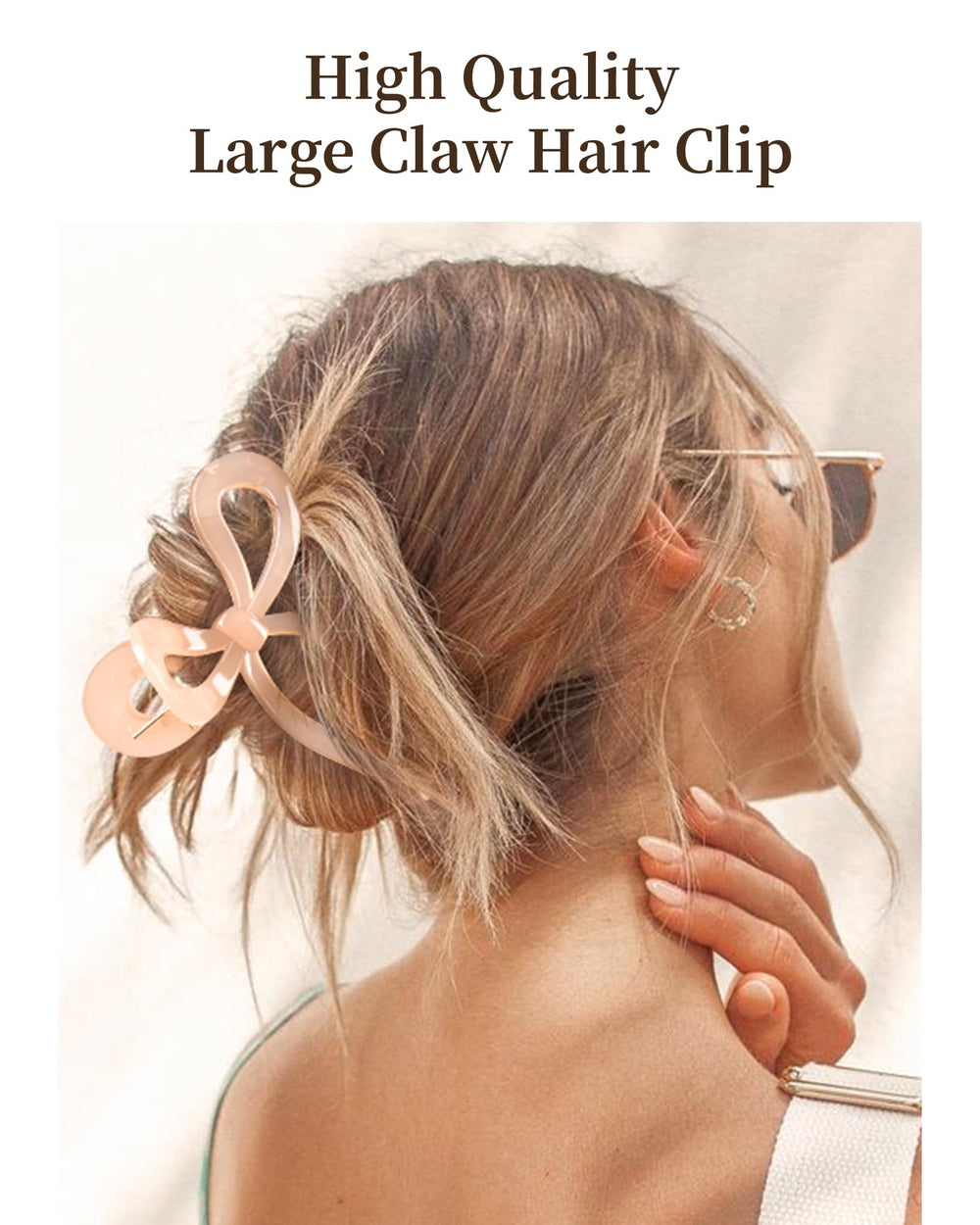Yanibest bow clip worn during daily routine for neat hair